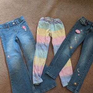 Girls Rainbow Pastel Tie-Dye Jeans - Multicolor